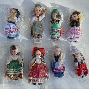 Set of 8 Vintage Dolls of All Nations
